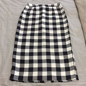 Who What Wear Checkered Skirt